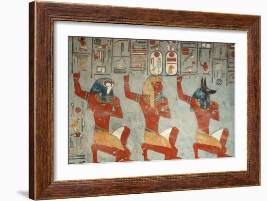 King Kneeling in Front of the Deities-null-Framed Giclee Print