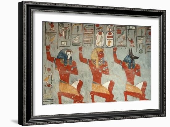 King Kneeling in Front of the Deities-null-Framed Giclee Print