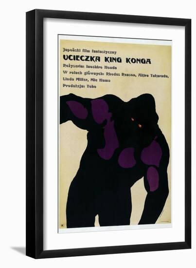 King Kong Escapes, (aka Ucieczka King Konga), Polish poster, King Kong, 1967-null-Framed Premium Giclee Print