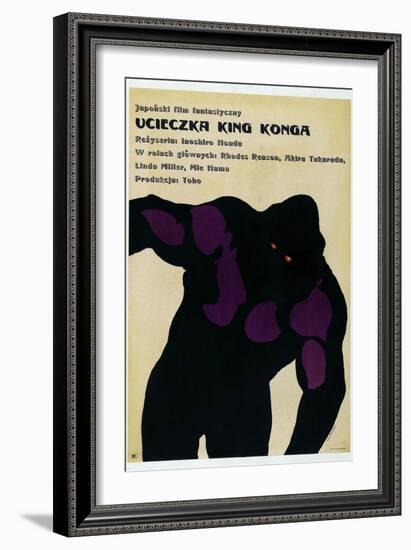 King Kong Escapes, (aka Ucieczka King Konga), Polish poster, King Kong, 1967-null-Framed Premium Giclee Print