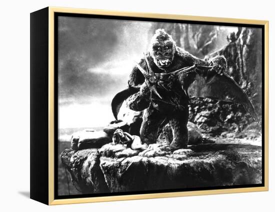 King Kong, Fay Wray, 1933, Kong Fighting Pterodactyl-null-Framed Stretched Canvas