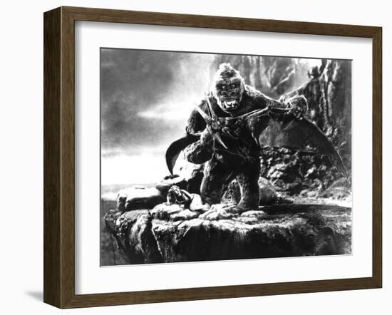 King Kong, Fay Wray, 1933, Kong Fighting Pterodactyl-null-Framed Photo