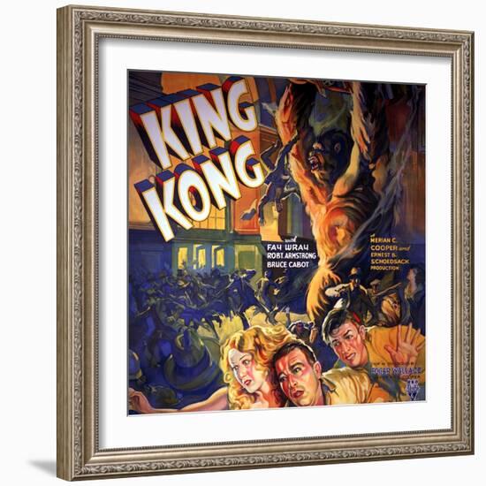 King Kong, Fay Wray, Robert Armstrong, Bruce Cabot, 1933-null-Framed Art Print