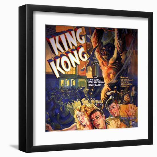 King Kong, Fay Wray, Robert Armstrong, Bruce Cabot, 1933-null-Framed Art Print