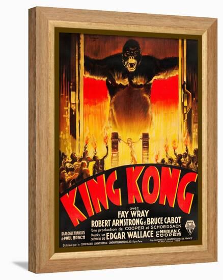 King Kong, (French poster art), 1933-null-Framed Stretched Canvas