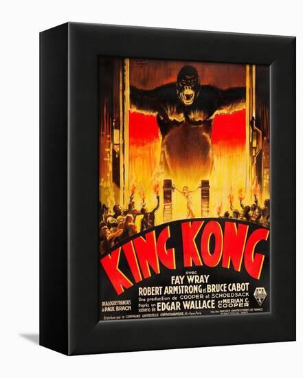 King Kong, (French poster art), 1933-null-Framed Stretched Canvas