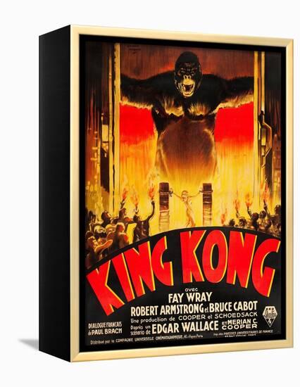 King Kong, (French poster art), 1933-null-Framed Stretched Canvas