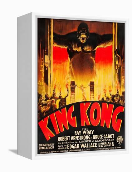 King Kong, (French poster art), 1933-null-Framed Stretched Canvas