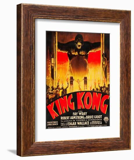 King Kong, (French poster art), 1933-null-Framed Art Print