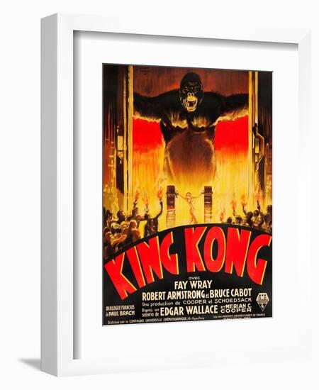 King Kong, (French poster art), 1933-null-Framed Premium Giclee Print