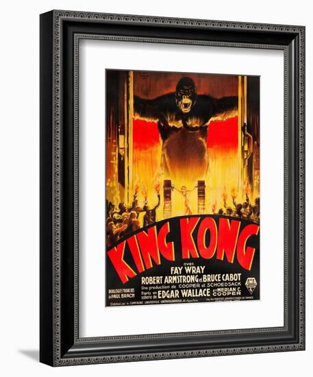 King Kong, (French poster art), 1933-null-Framed Premium Giclee Print