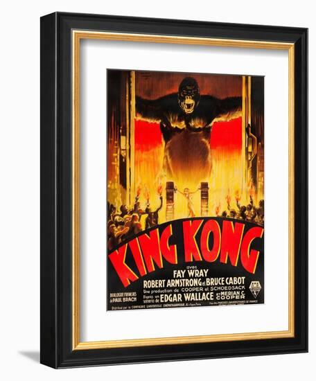 King Kong, (French poster art), 1933-null-Framed Premium Giclee Print