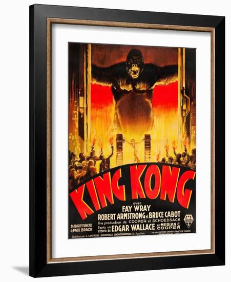 King Kong, (French poster art), 1933-null-Framed Art Print