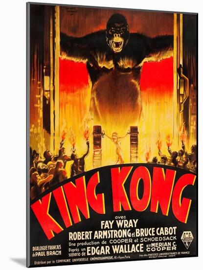 King Kong, (French poster art), 1933-null-Mounted Art Print