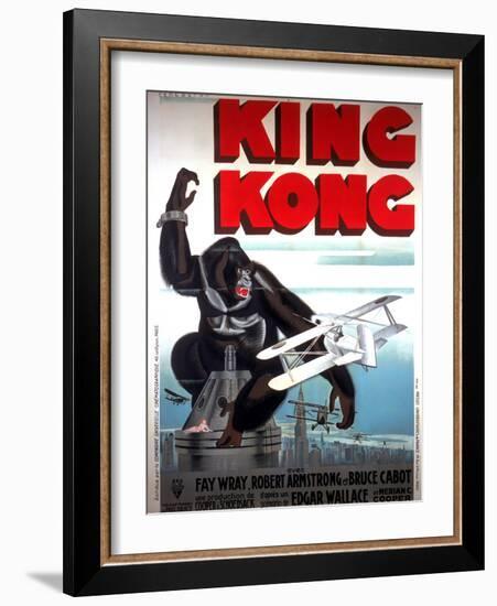 King Kong, French Poster Art, 1933-null-Framed Art Print