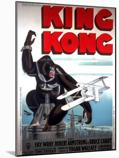 King Kong, French Poster Art, 1933-null-Mounted Art Print