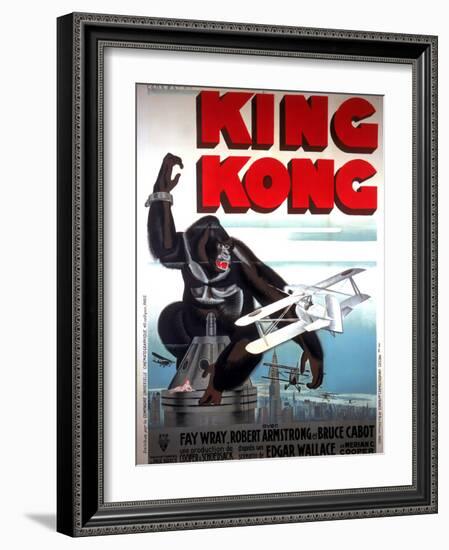 King Kong, French Poster Art, 1933-null-Framed Art Print