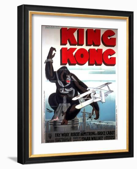 King Kong, French Poster Art, 1933-null-Framed Art Print