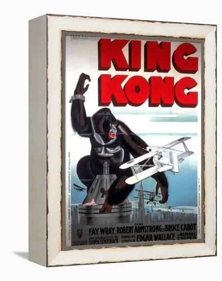 King Kong, French Poster Art, 1933-null-Framed Stretched Canvas