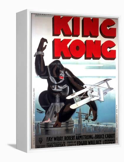 King Kong, French Poster Art, 1933-null-Framed Stretched Canvas