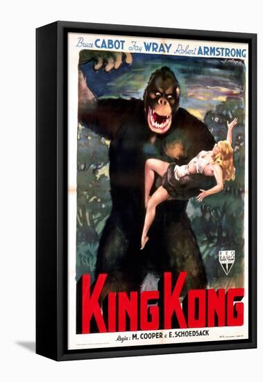 King Kong, Italian Poster Art, 1933-null-Framed Stretched Canvas