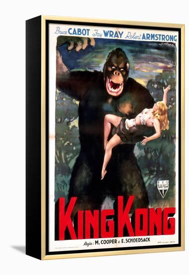 King Kong, Italian Poster Art, 1933-null-Framed Stretched Canvas