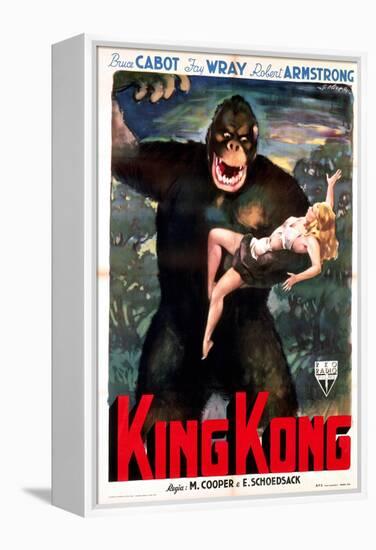 King Kong, Italian Poster Art, 1933-null-Framed Stretched Canvas