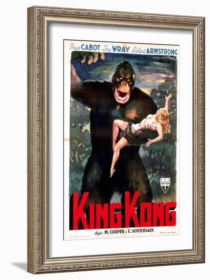 King Kong, Italian Poster Art, 1933-null-Framed Art Print