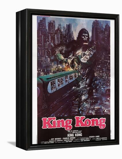 King Kong, Italian Poster Art, 1976-null-Framed Stretched Canvas