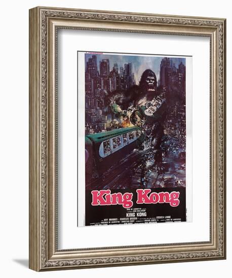 King Kong, Italian Poster Art, 1976-null-Framed Premium Giclee Print
