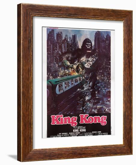 King Kong, Italian Poster Art, 1976-null-Framed Art Print