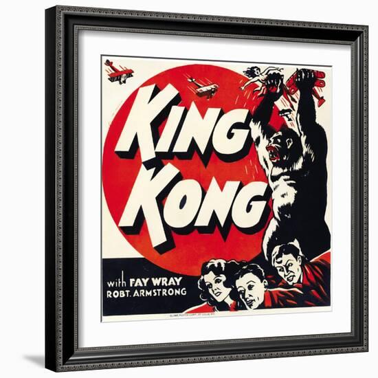 King Kong, Jumbo Window Card, 1933-null-Framed Premium Giclee Print
