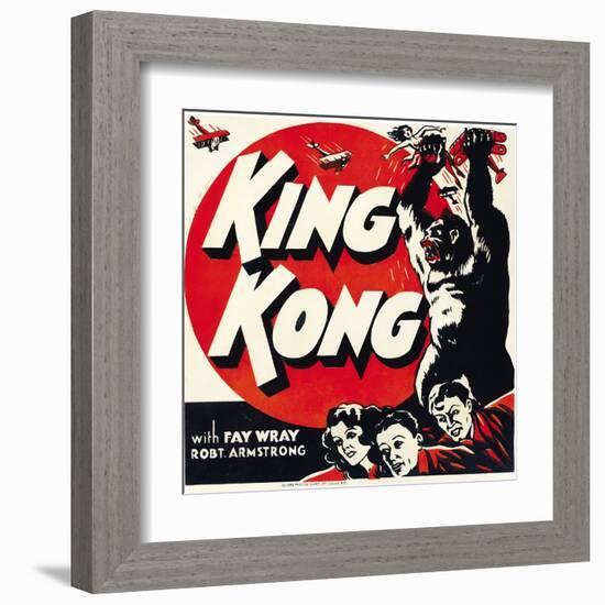 King Kong, Jumbo Window Card, 1933-null-Framed Art Print