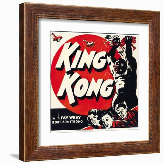 King Kong, Jumbo Window Card, 1933-null-Framed Art Print