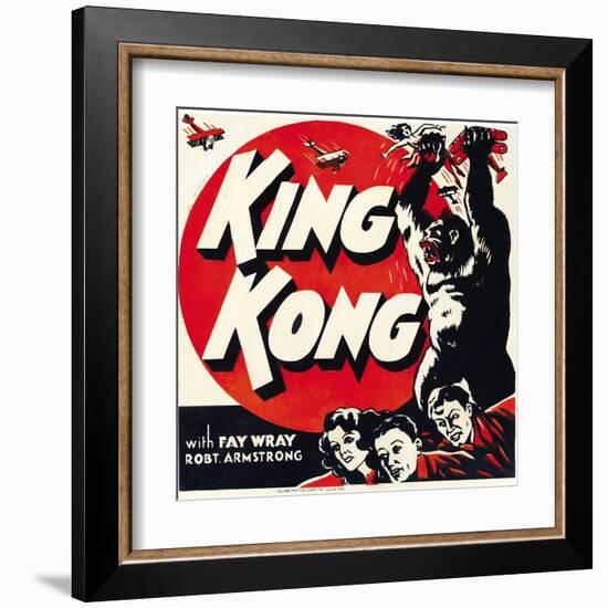 King Kong, Jumbo Window Card, 1933-null-Framed Art Print