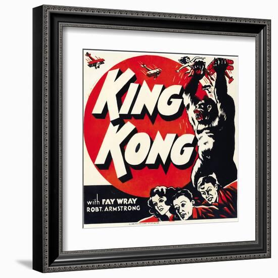 King Kong, Jumbo Window Card, 1933-null-Framed Art Print