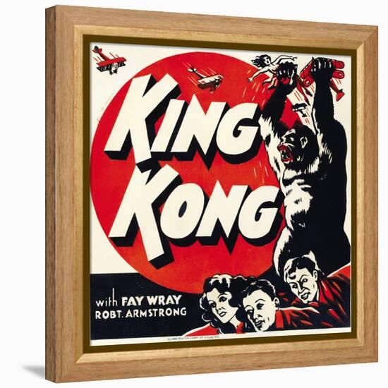 King Kong, Jumbo Window Card, 1933-null-Framed Stretched Canvas