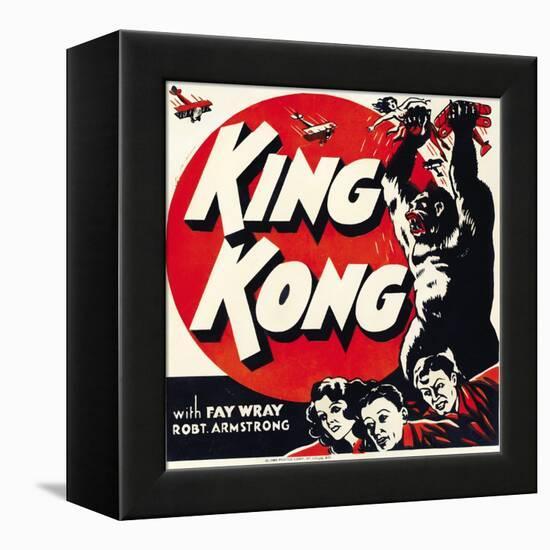 King Kong, Jumbo Window Card, 1933-null-Framed Stretched Canvas