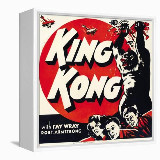 King Kong, Jumbo Window Card, 1933-null-Framed Stretched Canvas