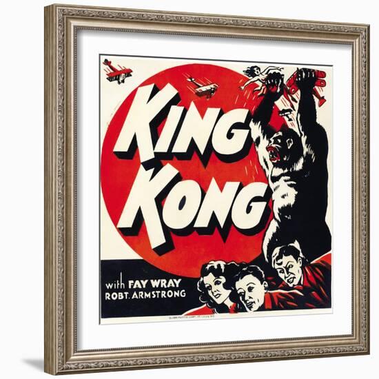 King Kong, Jumbo Window Card, 1933-null-Framed Art Print