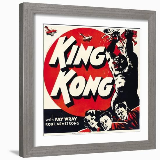 King Kong, Jumbo Window Card, 1933-null-Framed Art Print