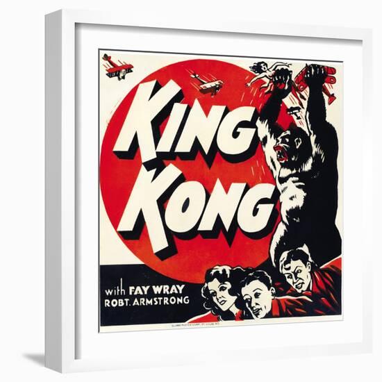 King Kong, Jumbo Window Card, 1933-null-Framed Art Print