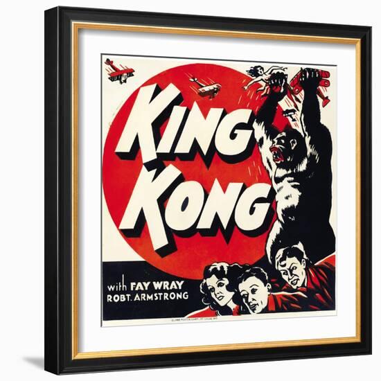 King Kong, Jumbo Window Card, 1933-null-Framed Art Print