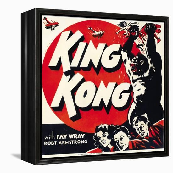 King Kong, jumbo window card, 1933-null-Framed Stretched Canvas