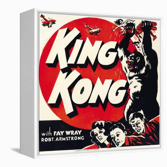 King Kong, jumbo window card, 1933-null-Framed Stretched Canvas