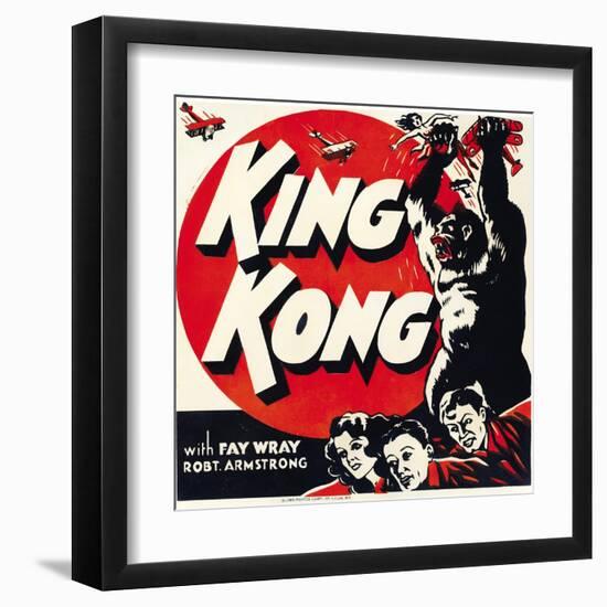 King Kong, jumbo window card, 1933-null-Framed Art Print