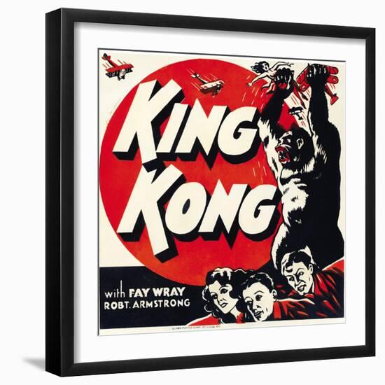 King Kong, jumbo window card, 1933-null-Framed Art Print