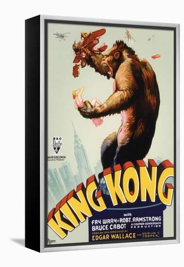 King Kong, King Kong on Poster Art, 1933-null-Framed Stretched Canvas