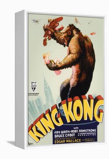 King Kong, King Kong on Poster Art, 1933-null-Framed Stretched Canvas