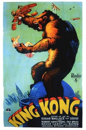 Vintage Movie Poster 1933 Sweden King Kong